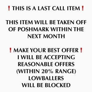 ❗️LAST CALL ITEMS INFO❗️